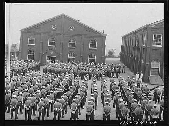 Hoffman Island New York NY 1910s Merchant Marine Training Center Recruits