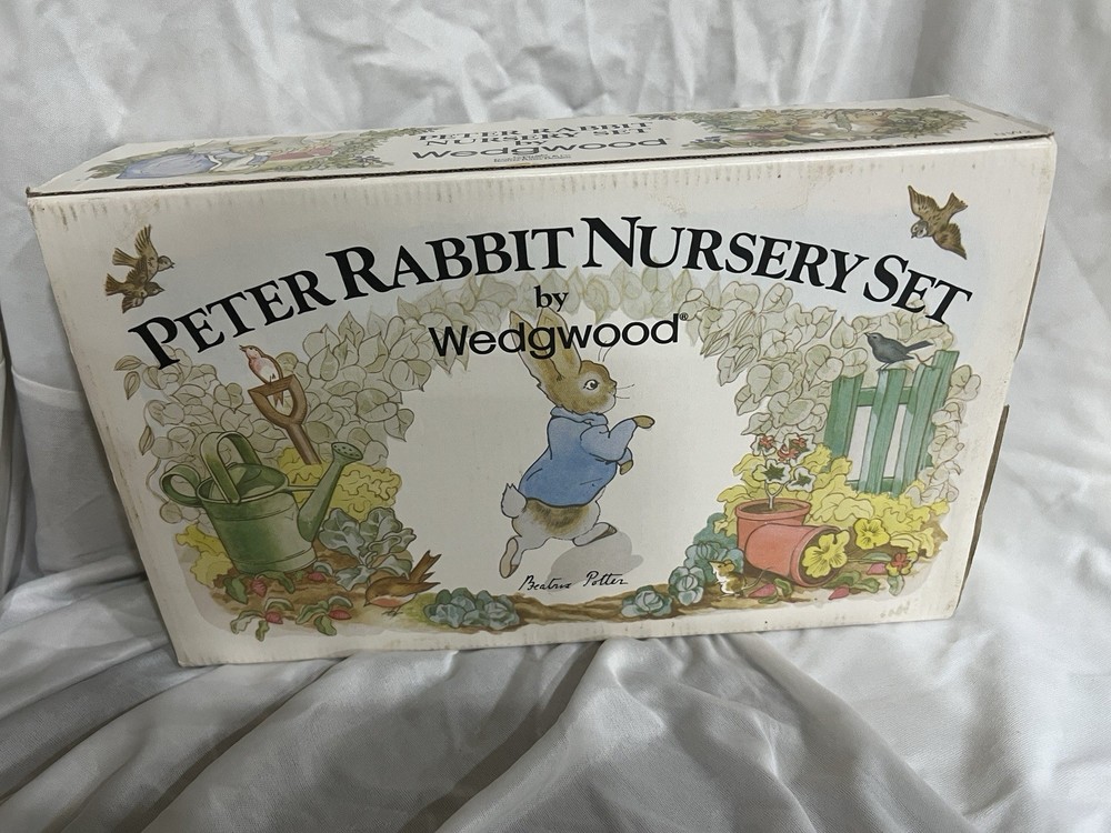 Wedgwood Peter Rabbit Nursery Set in Box – Beatrix Potter Plate Bowl Mug