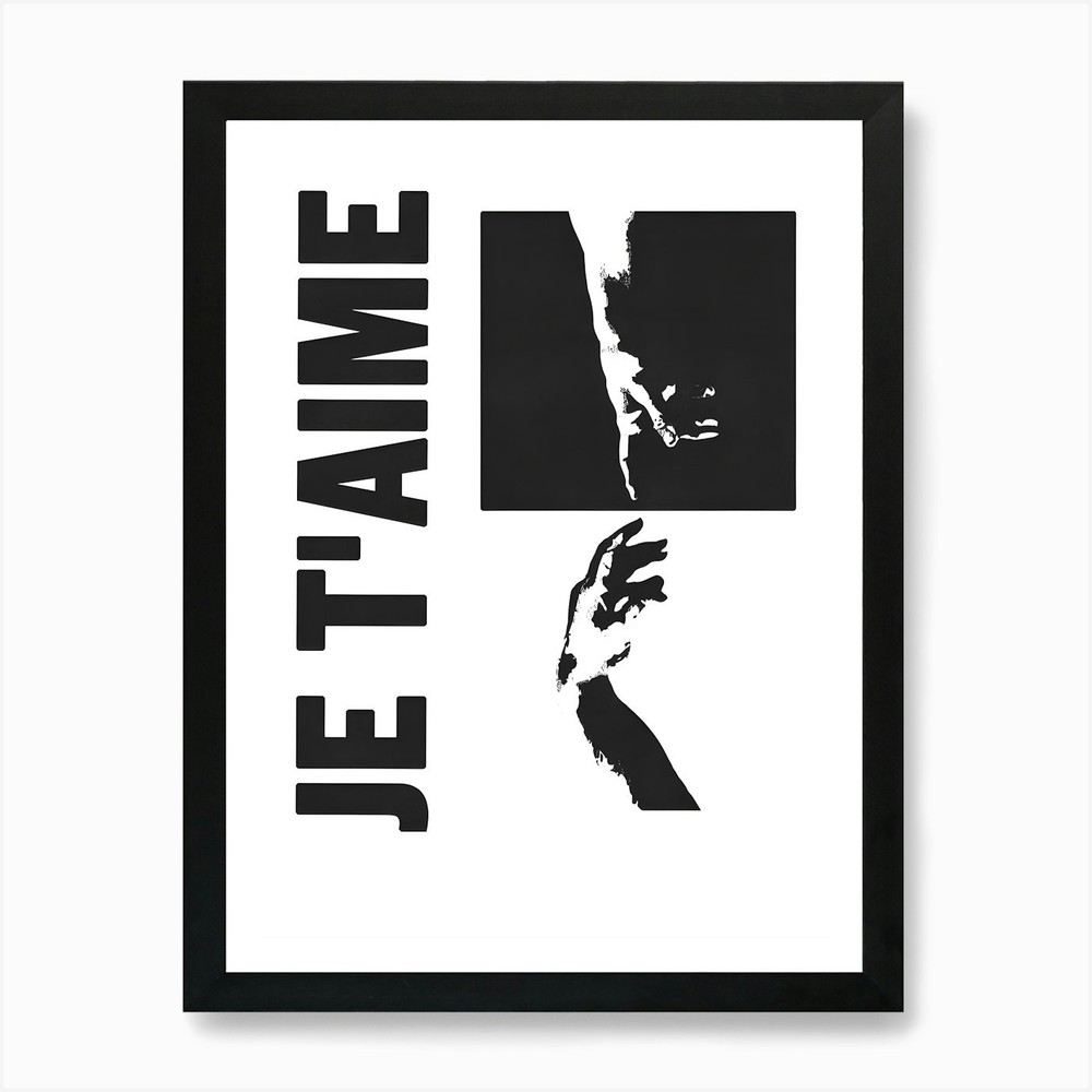 Je Taime Art Print Framed Wall Art Poster Canvas Print Picture