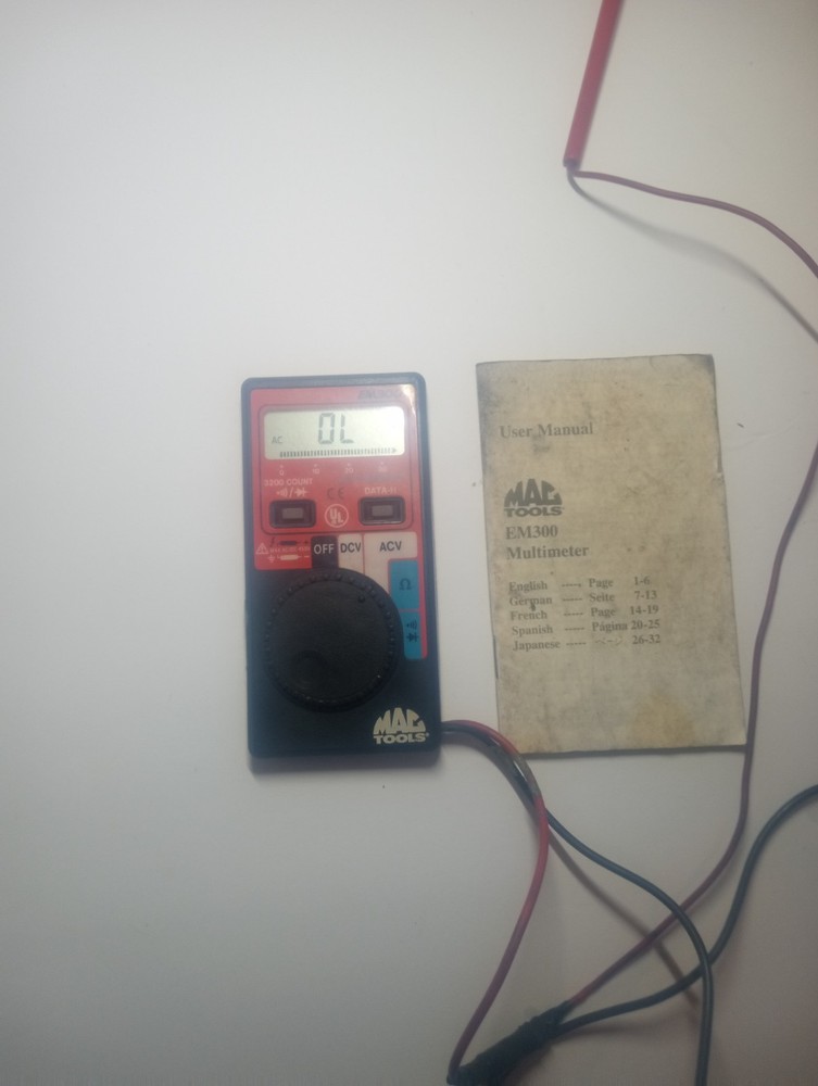 Mac Tools EM300 Digital Pocket Multi Meter Works