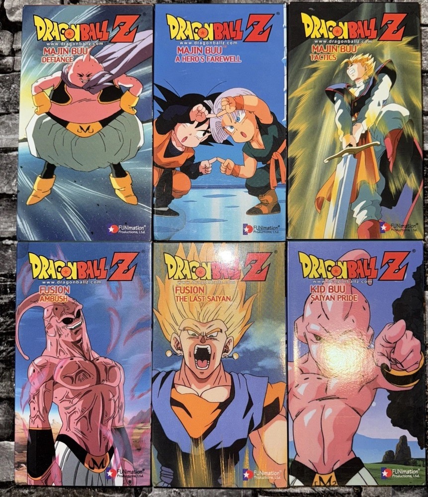 Vintage DragonBall Z VHS Tape Lot of 6 TV Show Cartoon Animation Anime