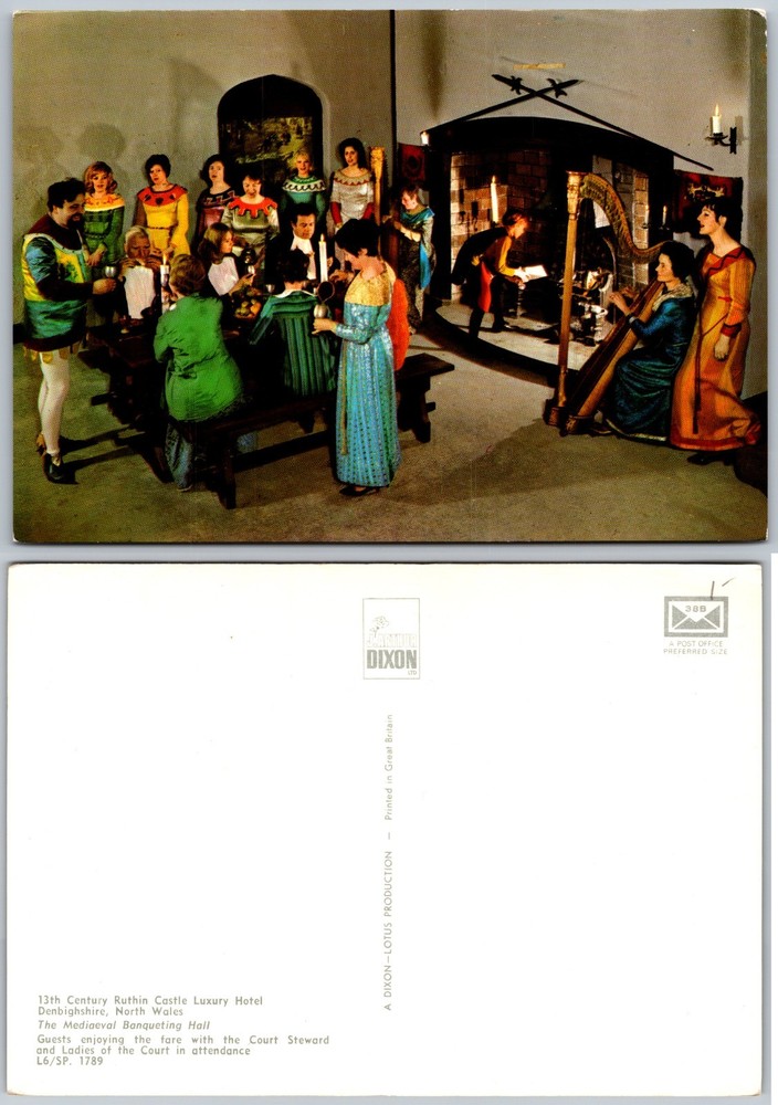 Continental Ruthin Castle Banquet Postcard