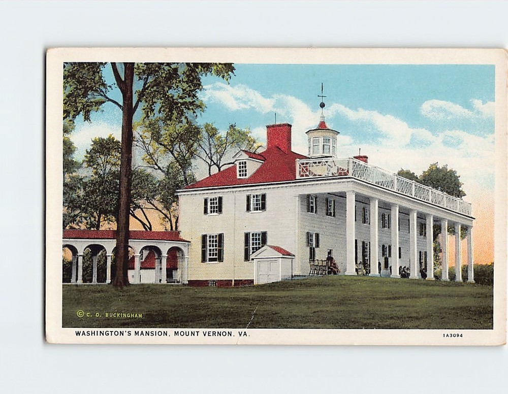Postcard Mount Vernon the Home of Washington Virginia USA
