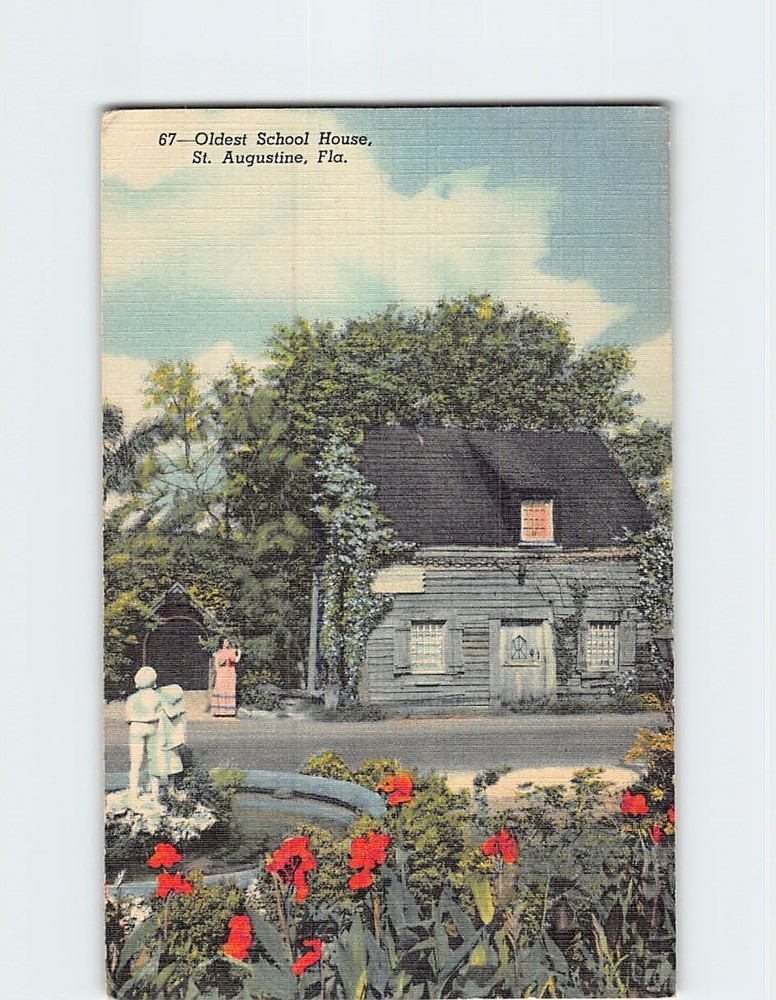 Postcard The Oldest School House St. Augustine Florida USA