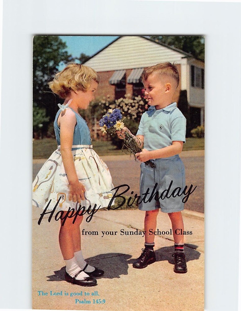 Postcard Birthday Greeting Card from Sunday School Class