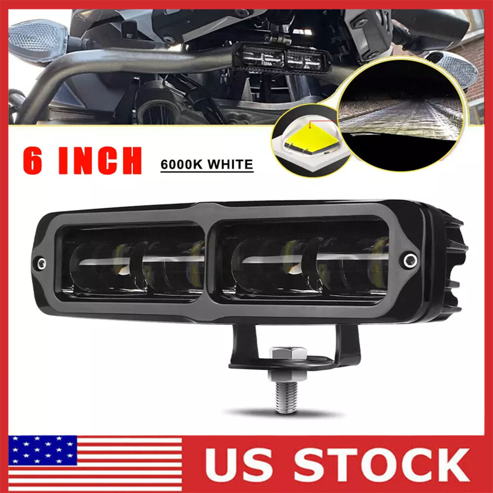 1~4X 6in LED Work Light Bar Spot Pods Fog Lamp Offroad Driving Truck 4WD SUV ATV