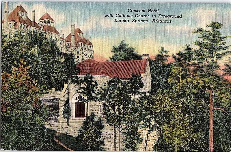 Postcard HOTEL SCENE Eureka Springs Arkansas AR m/09 AI9028