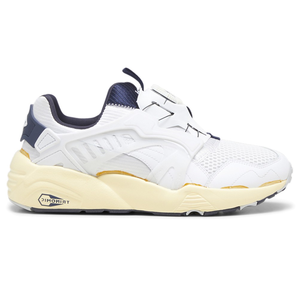 PUMA Disc Blaze The Neverworn Lace Up  Mens White Sneakers Casual Shoes 39318201