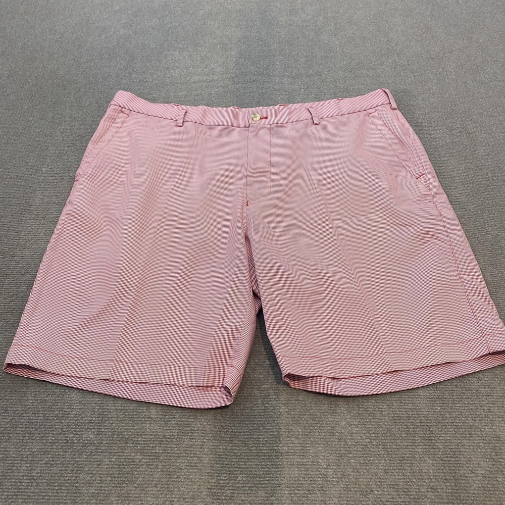 Peter Millar Crown Sport Shorts Mens 40 Micro Houndstooth Golf Performance Polye