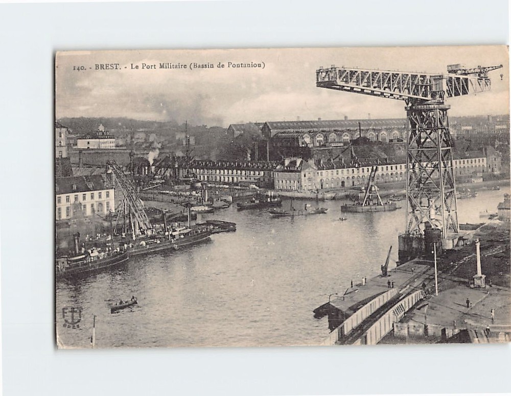 Postcard Le Port Militaire Brest France