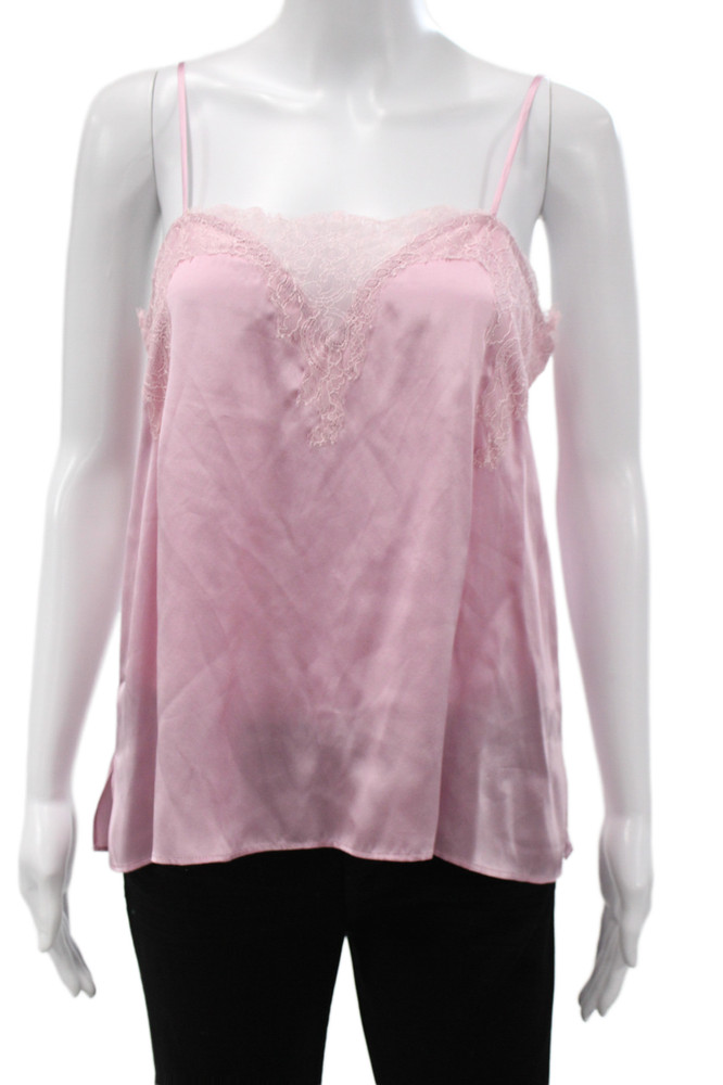 Cami NYC Women Pink Silk Square Neck Sleeveless Cami Size SFree Shipping in US $100+ Orders | $6.95 Orders Below