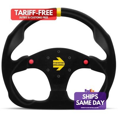 Momo Automotive R1960 32SHB Black Suede Steering Wheel with Buttons