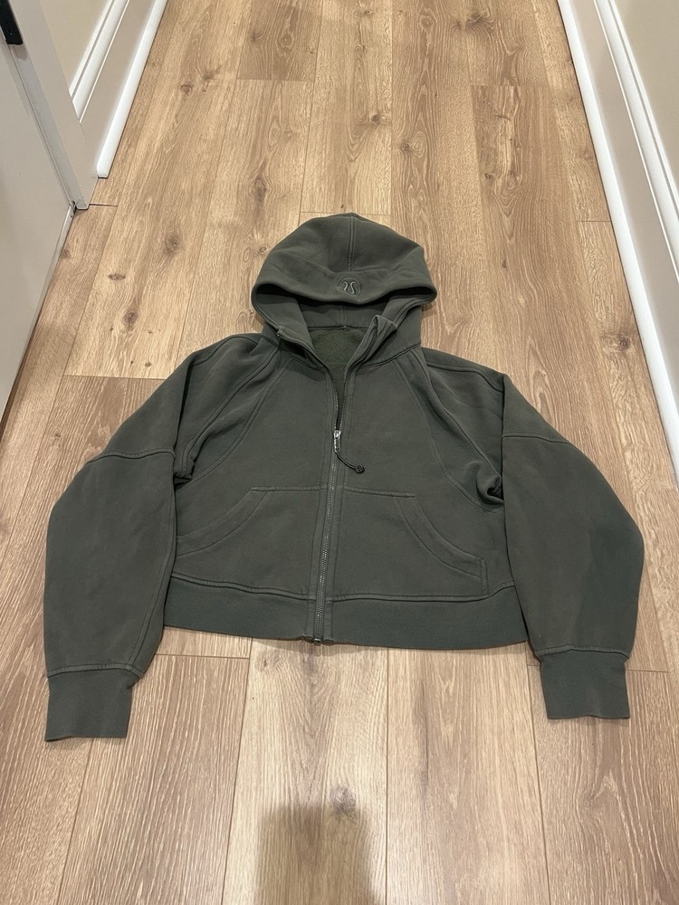 Lululemon Women's Scuba Oversized Full Zip Hoodie XS/S Dark Forest Green