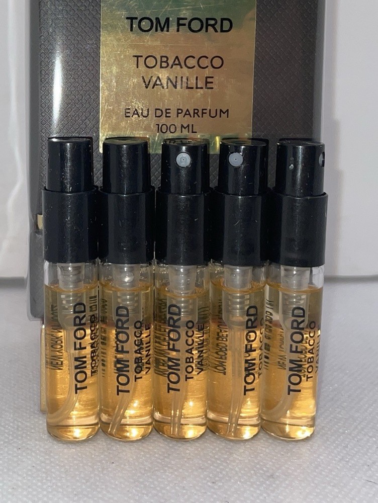 5 X Tom Ford Tobacco Vanille Sample 2 ML Each/ 10 Ml Total/ Unused/ Gift Bagged