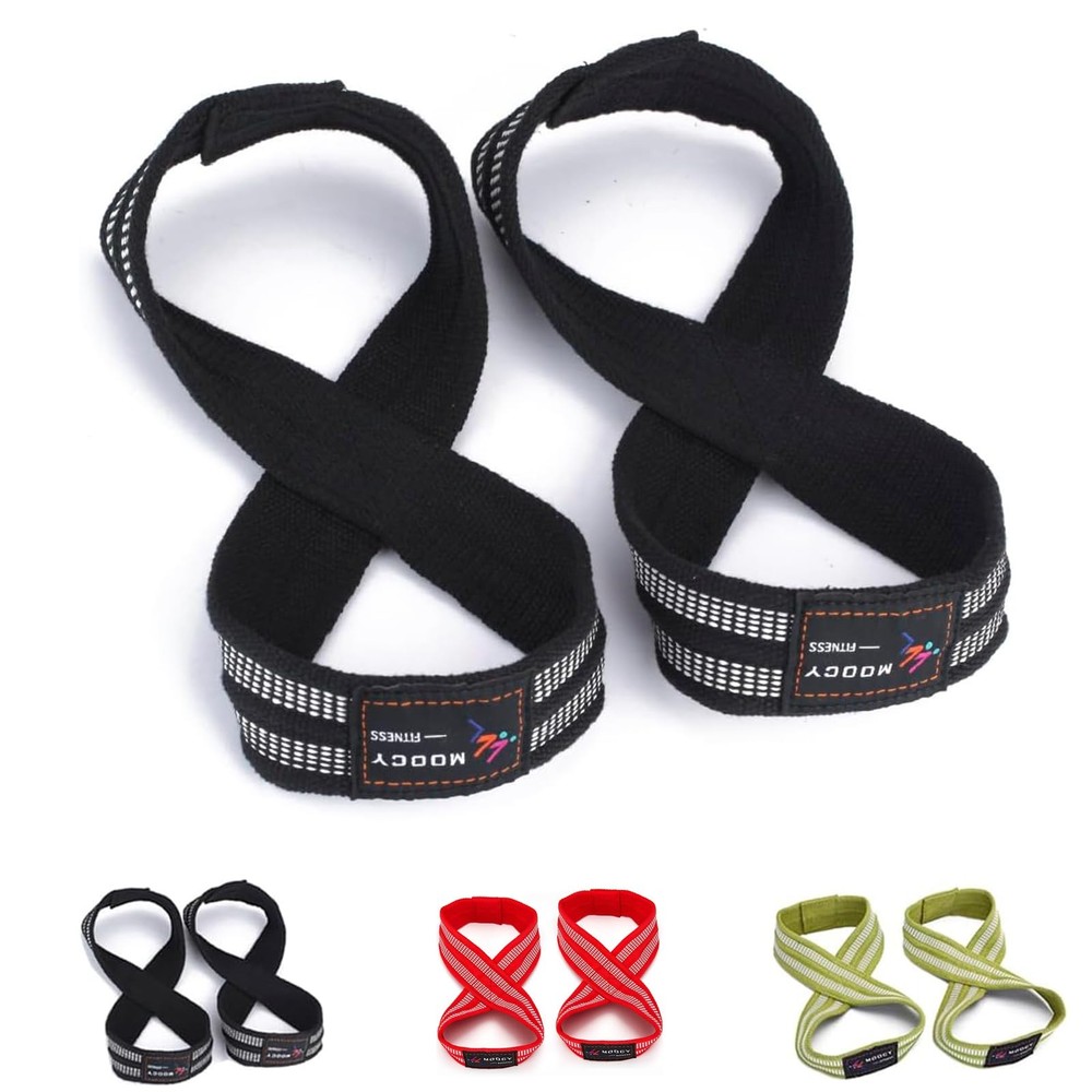 Figure 8 Straps for Deadlift, Weight Lifting, Shrugs, and Weightlifting. Heav...