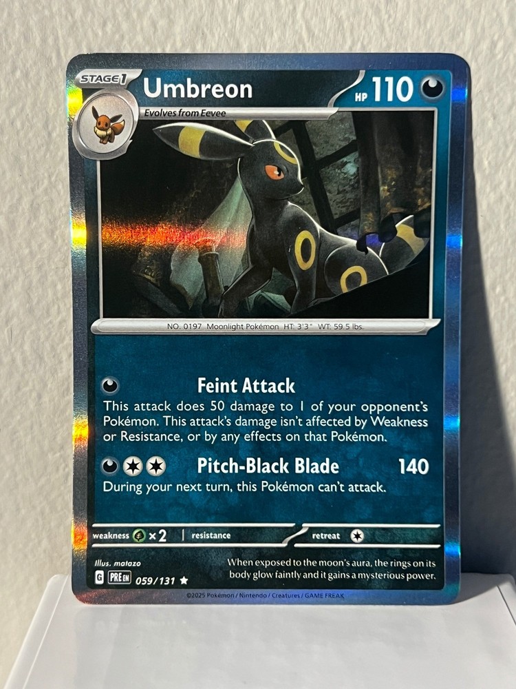 Umbreon 059/131 Holo Rare Prismatic Evolutions Pokemon Near Mint