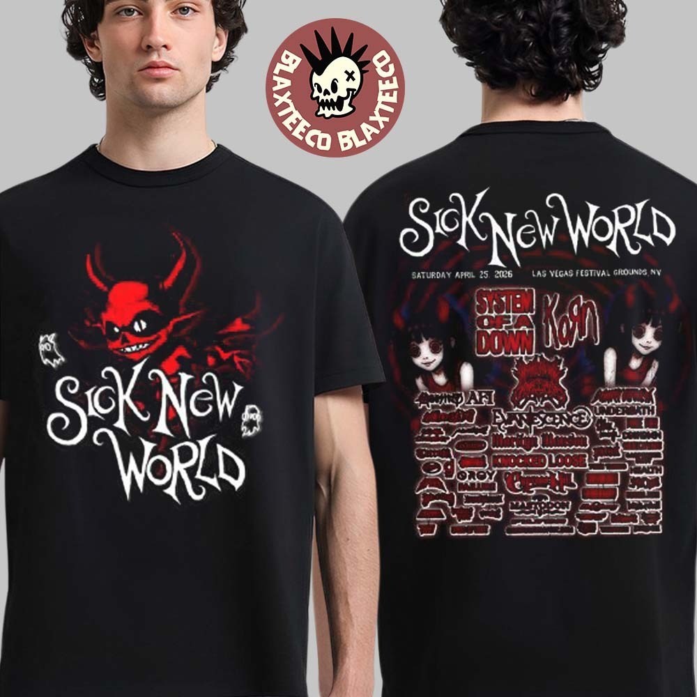 Sick New World 2026 Shirt Full Lineup Signature Red Devil Las Vegas Festival Mer