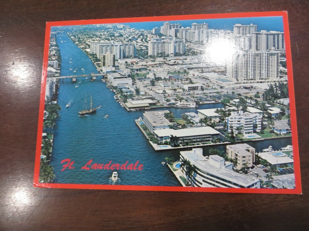 1983 Ft. Lauderdale The Venice Of America,Ocean Mile, Advertising  Post Card