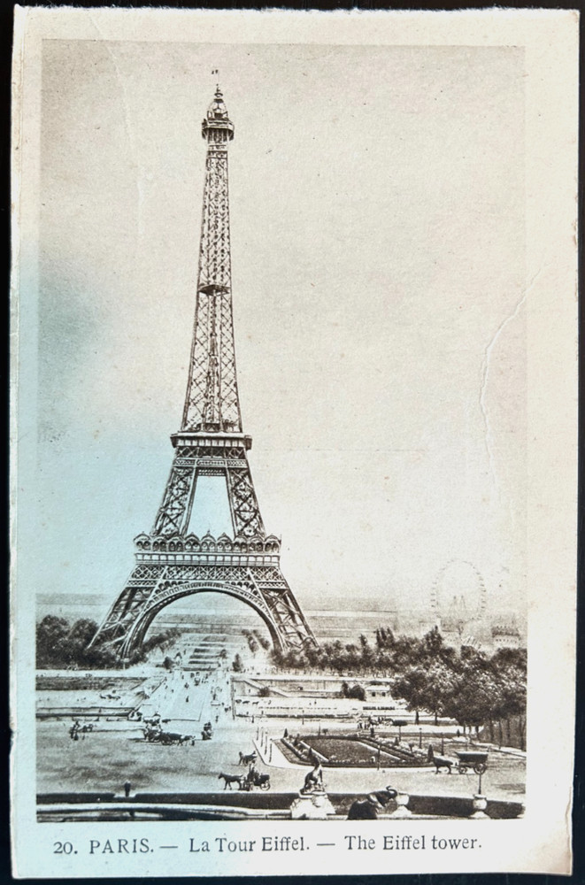 Antique postcard: La Tour Eiffel, Paris, pre-1907, unposted, good condition