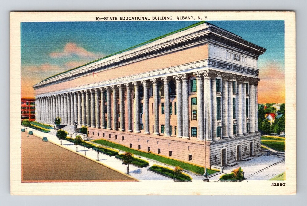 Albany NY-New York, State Educational Building, Vintage Postcard