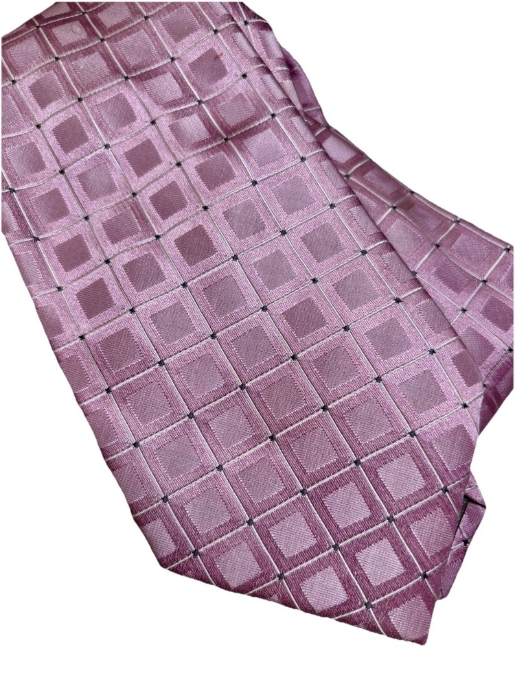 Calvin Klein Men's 100% Silk Geometric Pink Neck Tie Classic