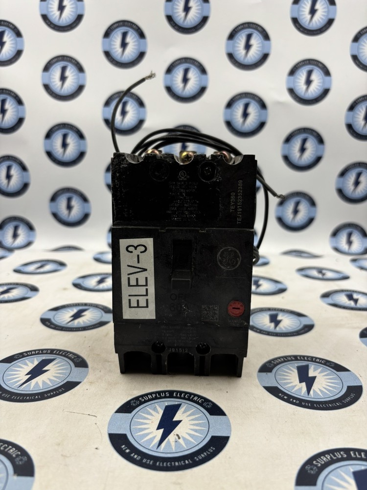 Ge  Tey360 3 Pole 60 Amp Type Tey 277/480V  Bolt On Circuit Breaker