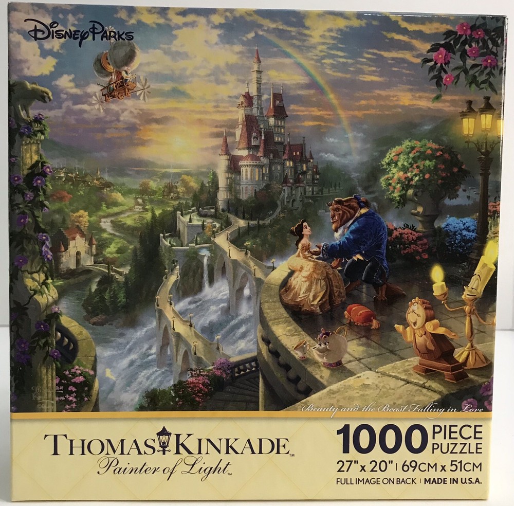 Disney Movie Beauty and the Beast Falling in Love Thomas Kinkade Jigsaw Puzzle