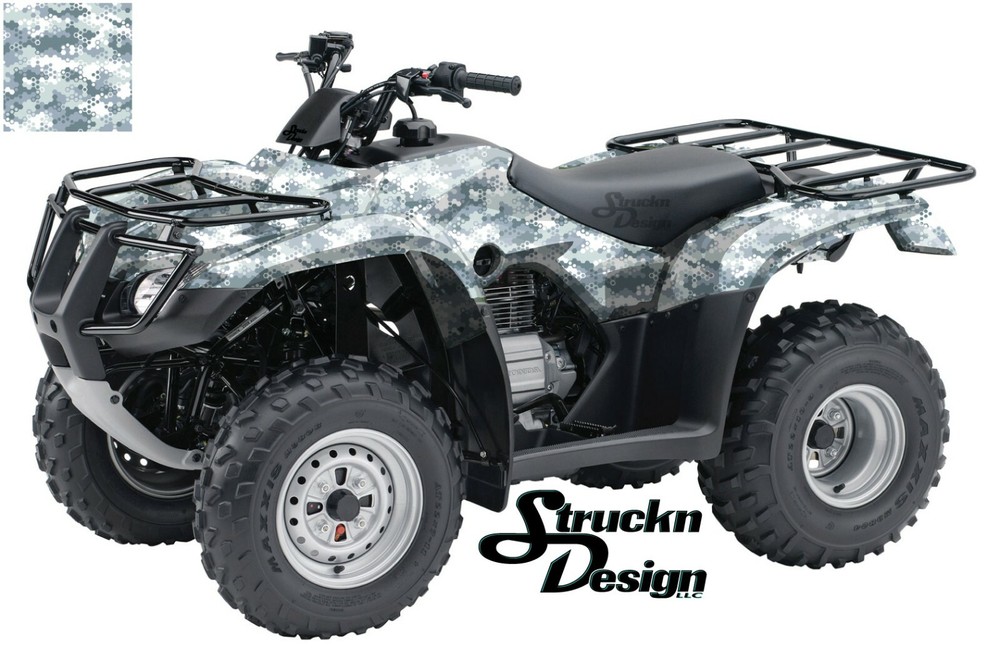 Light Blue Hexagon Camo Vinyl Wrap Kit for ATV UTV Golf Cart-image