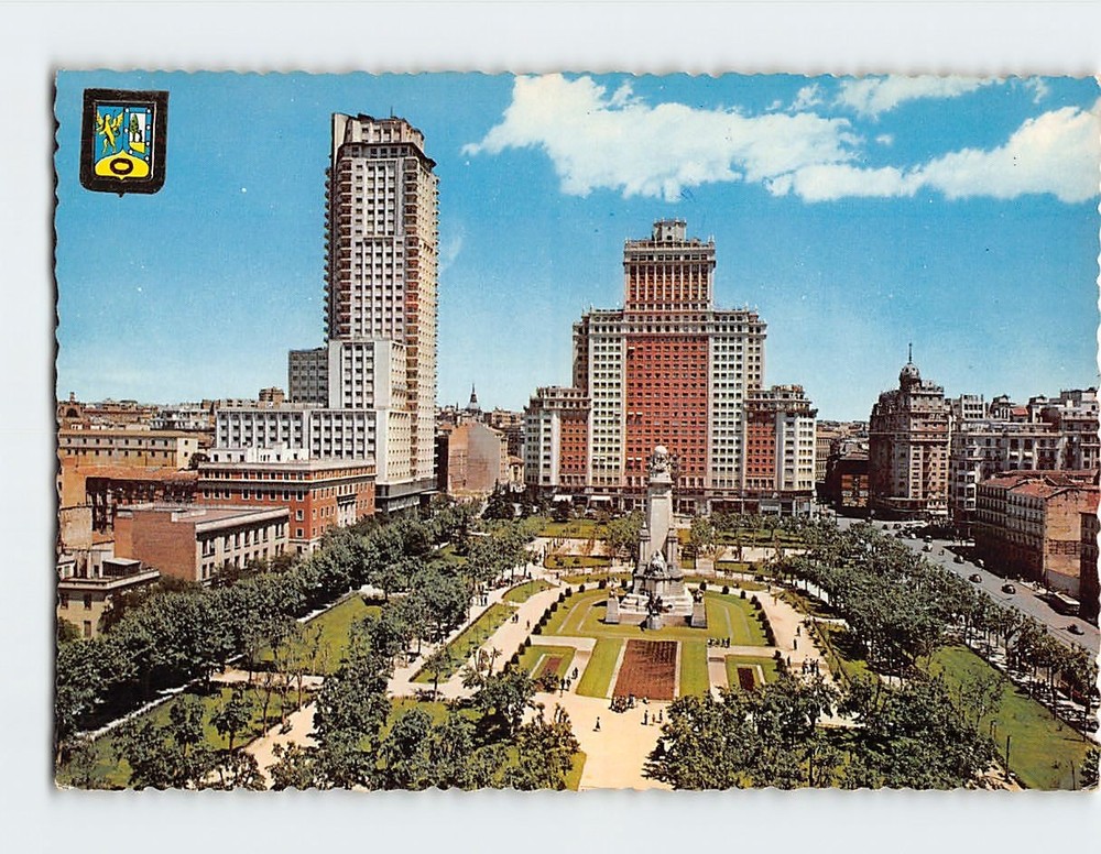 Postcard Plaza de España Madrid Spain