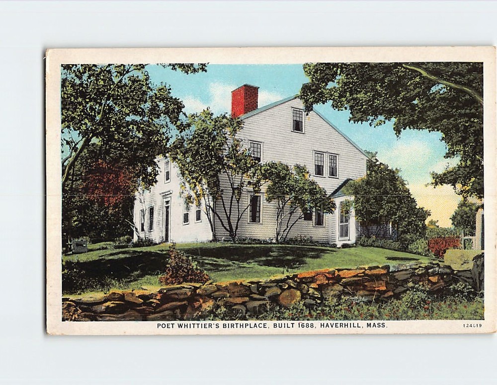 Postcard Poet Whittier's Birthplace Haverhill Massachusetts USA