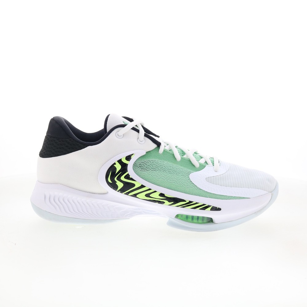 Nike Zoom Freak 4 DJ6149-100 Mens Green Mesh Athletic Basketball Shoes 9.5