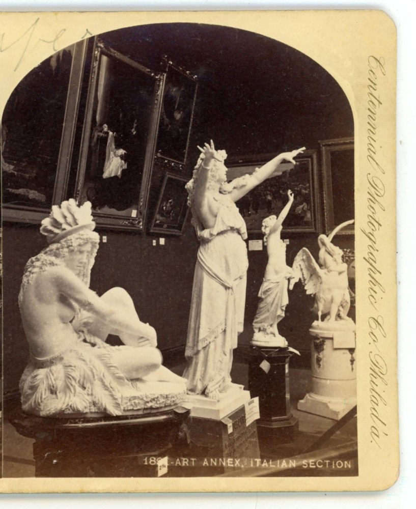 Art Annex Philadelphia Centennial Exposition Stereoview 1876