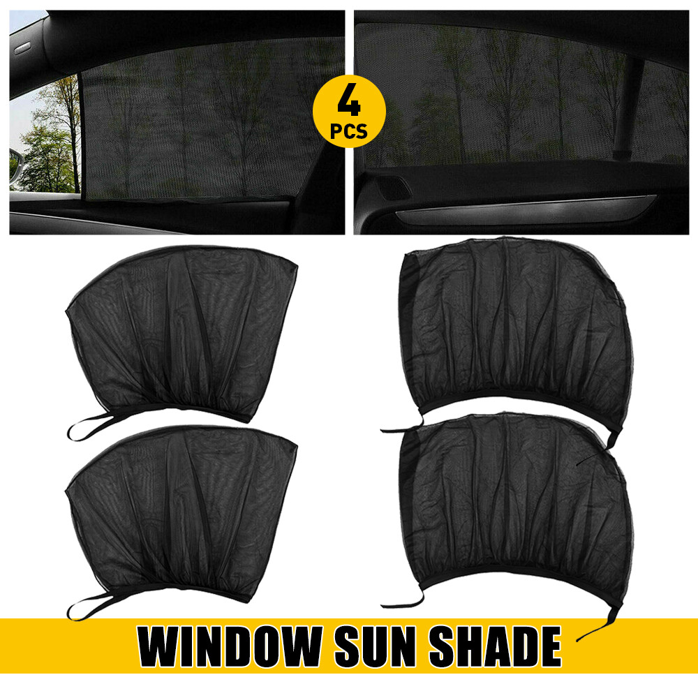 4 Pcs Front Shade Sun & Rear screen Window Cover Sunshade Protector Car Truck