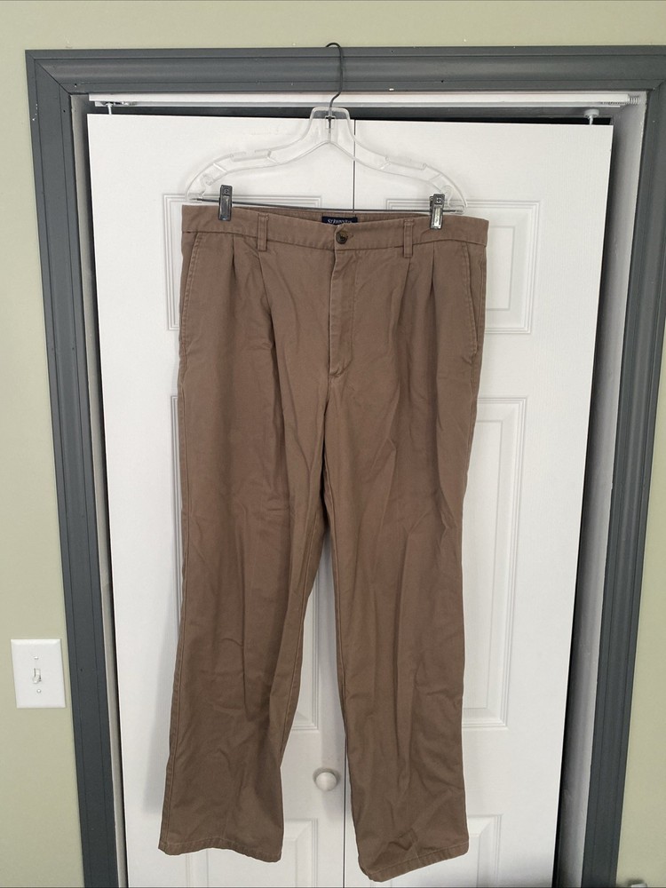 St Johns Bay Worry Free Chino Pants Classic Fit Men's Size 38 x 31