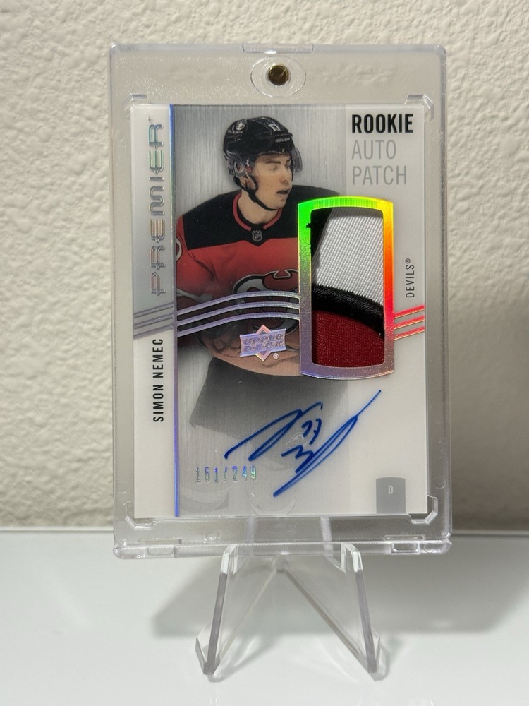 Upper Deck Premier Acetate Rookie Auto Patch Simon Nemec AR-SN Devils /249