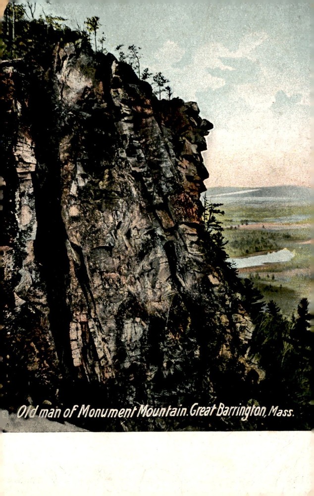 Monument Mountain, Great Barrington, Mass., 1900s Postcard