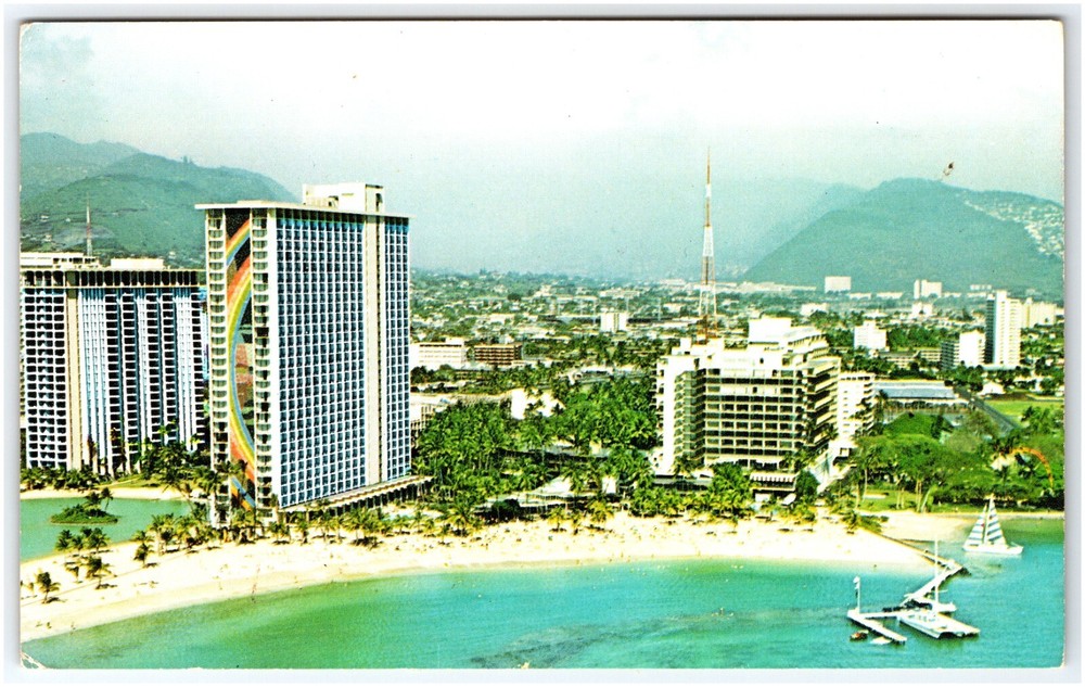 Hilton Hawaiian Village On The Waikiki Beach Honolulu Hawaii  Postcard