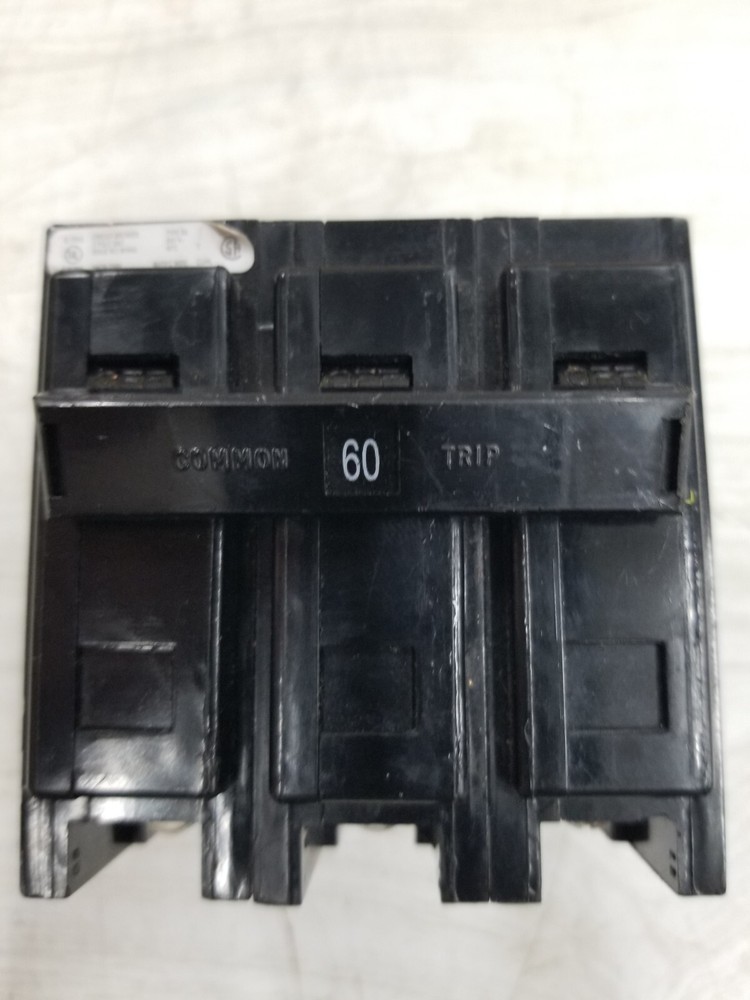 Eaton 3 Pole 60 Amp Bolt On Breaker BAB3060H 10,000 AIC
