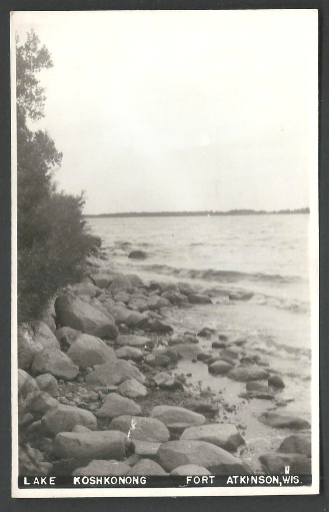FORT ATKINSON WISCONSIN Lake Koshkonong RPPC Real Photo Postcard