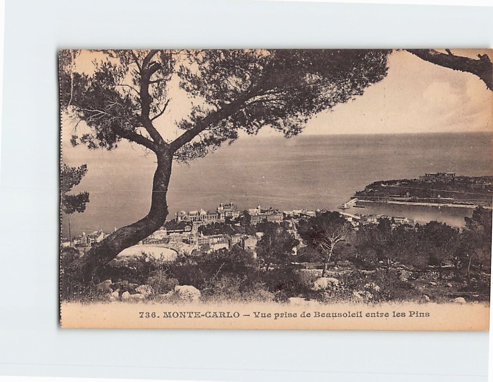Postcard Panoramic View Monte Carlo Monaco