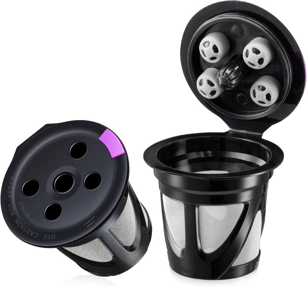 Reusable 2-Pack K Cup Pods for Keurig Supreme & Superm Coffee Makers