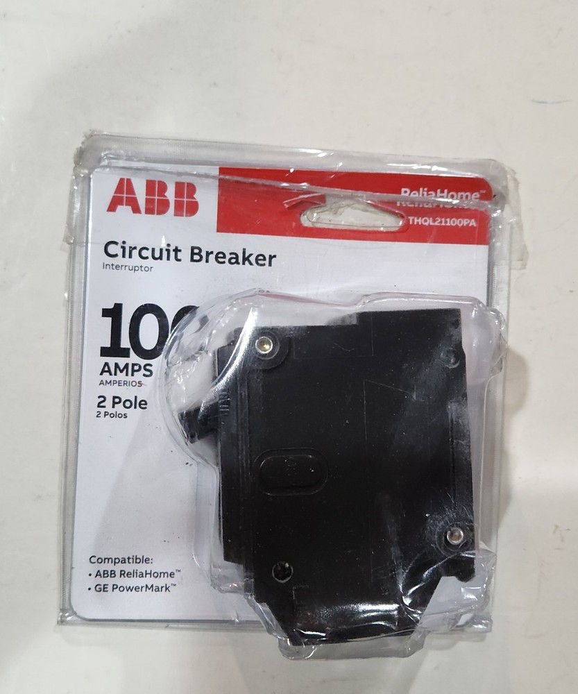 ABB Circuit Breaker Plug On 2-Pole 100A 240V THQL21100PA