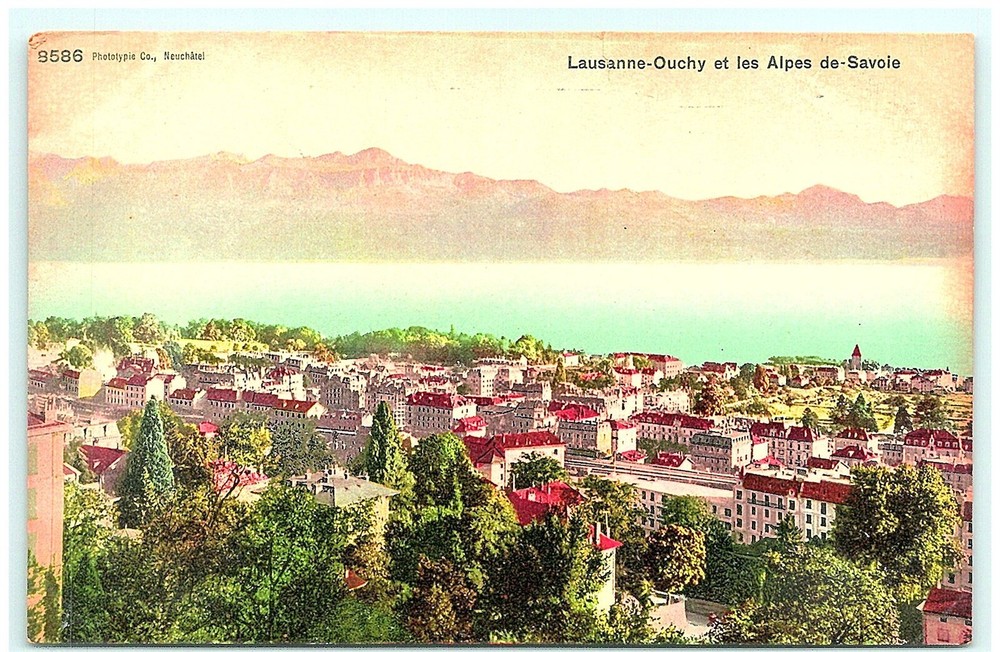 S03-3348, Lausanne-Ouchy Et Les Alpes De-Savoie, 1910S Postcard
