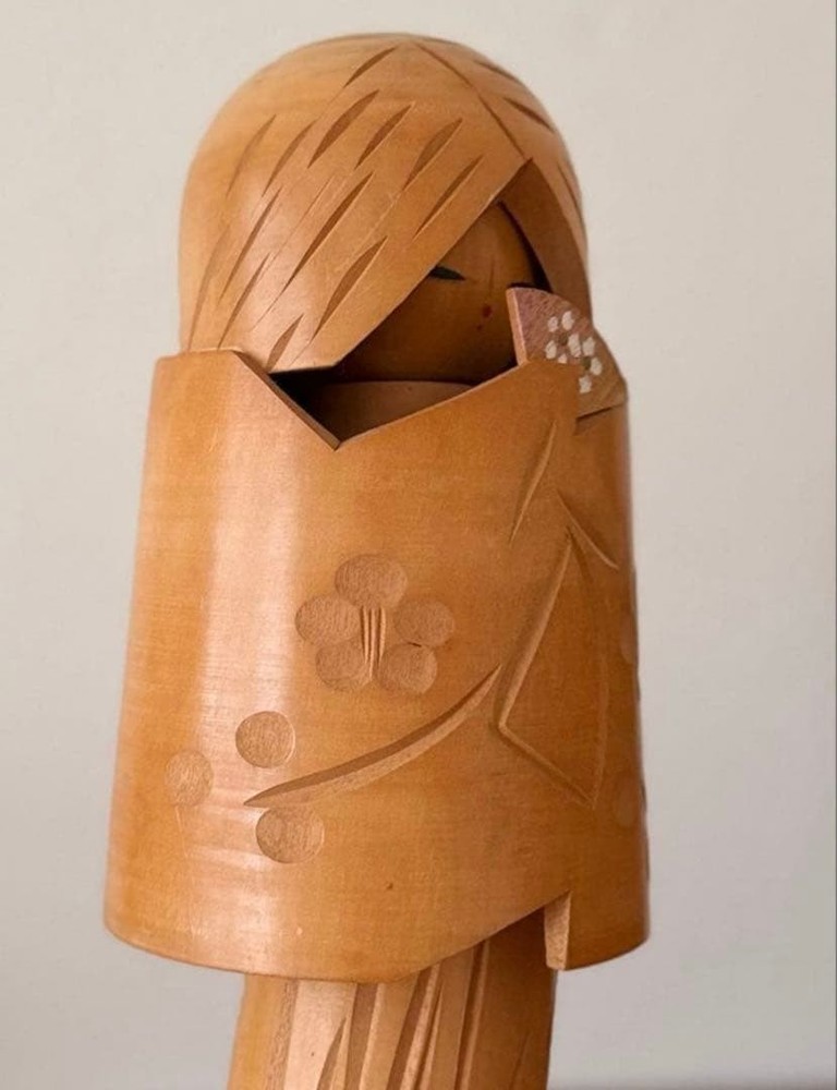 Hajime Miyashita Kokeshi Doll 26.5cm Wooden Art Sculpture With Base