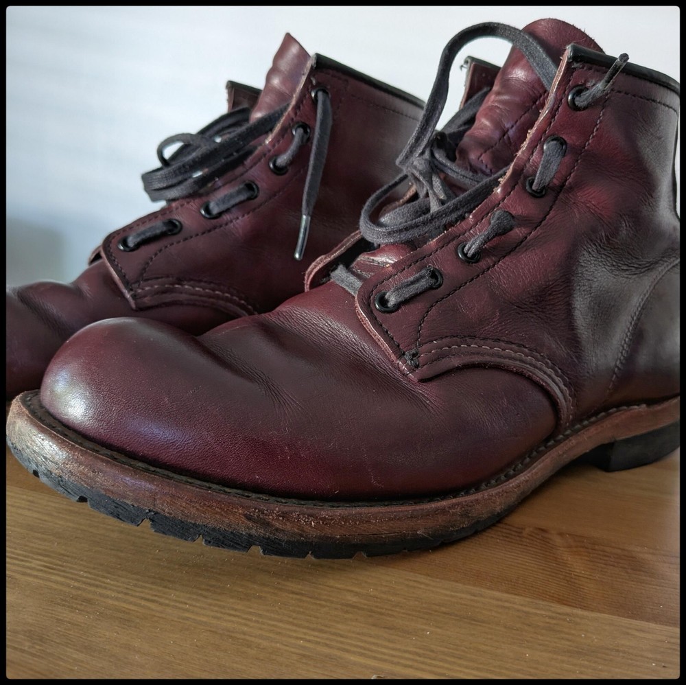 Red Wing 9011 BECKMAN Black Cherry Leather Work Boots Size 9 D