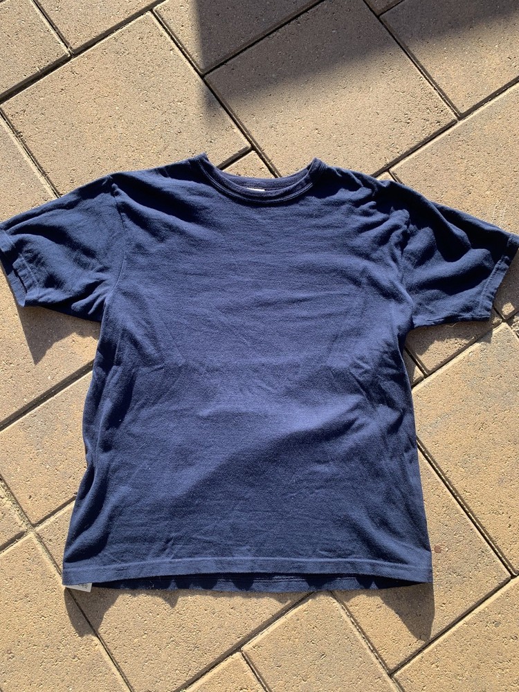 Whitesville Quali-T Heavyweight T-Shirt Navy Blue Mens L Cotton Made in Japan