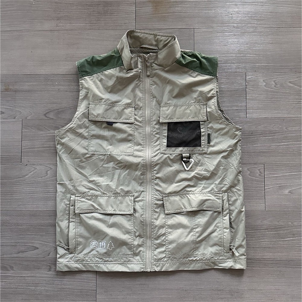 Stussy Expedition Utility Vest Green Size: L Multiple Pockets Outdoor Mens
