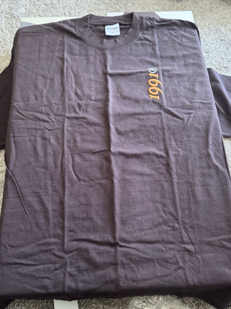 Larry June Midnight Organic 1991 Park It Tee Chocolate Brown Size XL