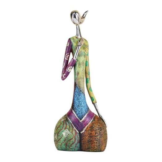 Abstract Art Sculptures Woman Statue，Female Sculptures and Figurines，Colorful B-image