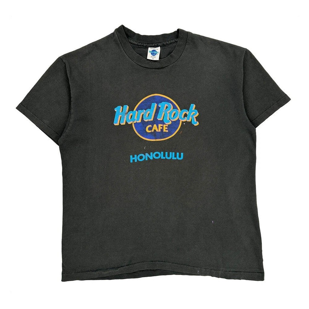 Hard Rock Cafe Graphic T-Shirt - XL Black Cotton